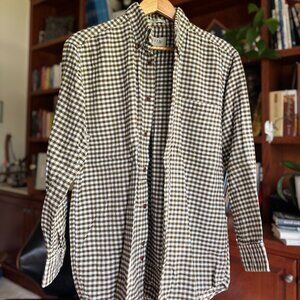 Orvis Gingham Flannel – Brown & Cream (Size Medium)